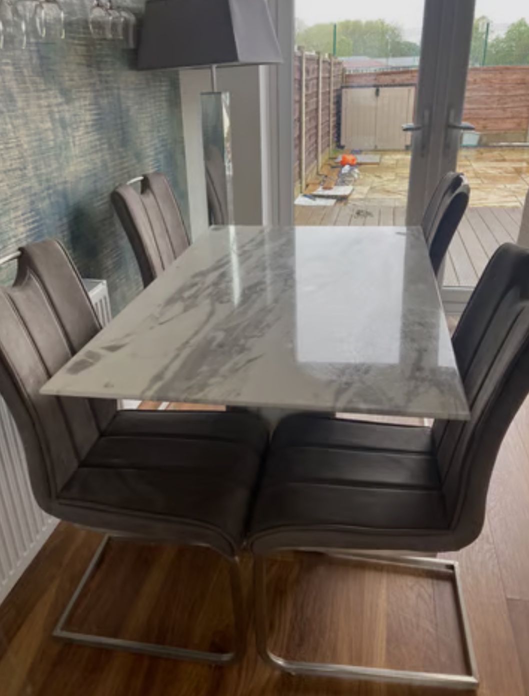 Marble Dining Table and 4 chairs