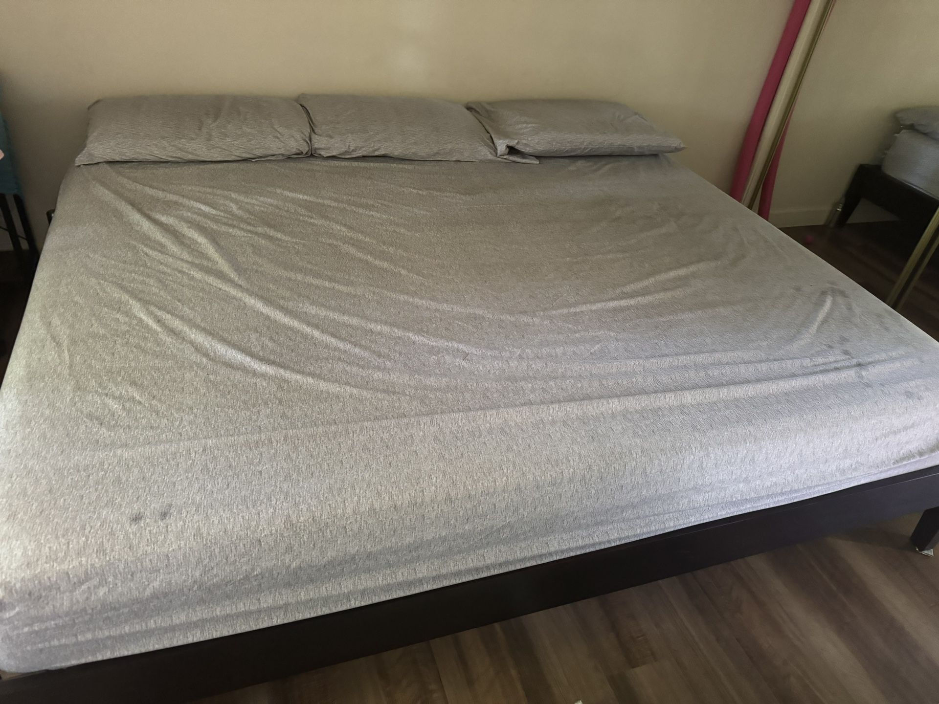 Cal-king Bed And Bed Frame