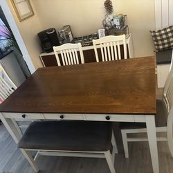 Barn style dinning room table