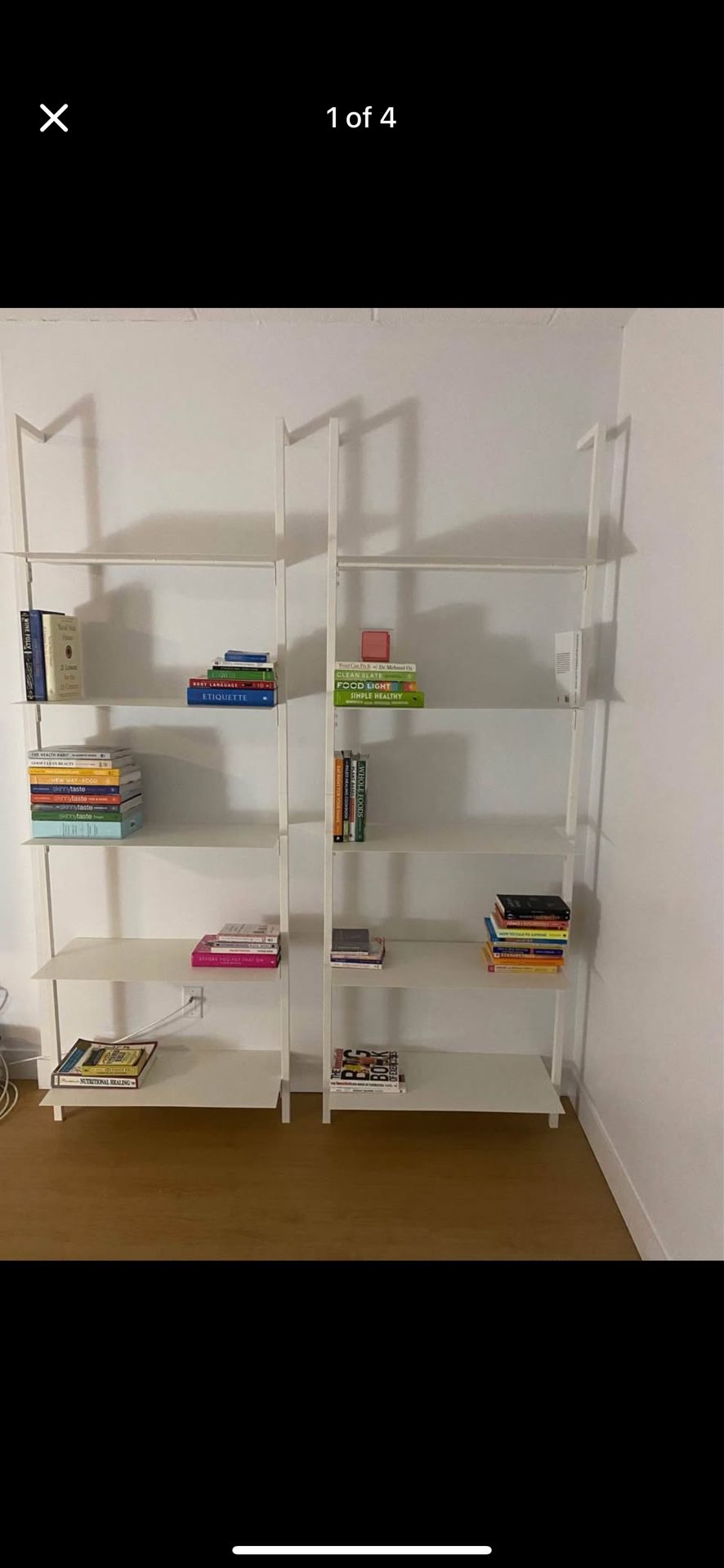 Two Metal Bookshelves 