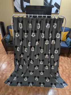 Disney Mickey Mouse 100% Cotton Shower Curtain 71"x67" - Gray