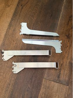 Chrome retail wall brackets