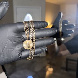 Gold chain set 10karat 20inches