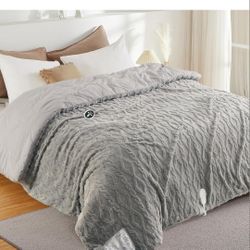 Heated Comforter Blanket King Size with Wireless LCD Controller, Tufted Fast Heating Electric Quilt, 6 Heat Levels & 2-10H Time Settings, UL Certified