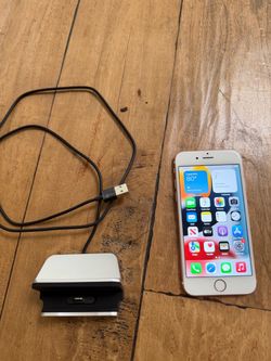 Apple iPhone Rose Gold with Charging Dock