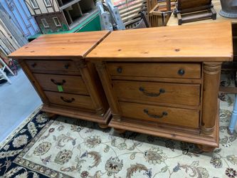 Pair of Pine Nightstands