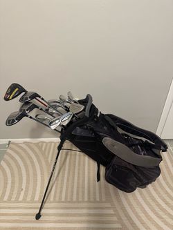 Cobra King forged Tec irons, Speed Zone driver, stiff flex RH. Golf club set 13 piece.