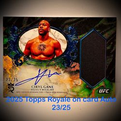Ciryl Gane 2025 Topps Royalty Superior Relic Signatures  23/25 