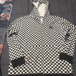 Boys Size Large Hoodie Vans Black And White 