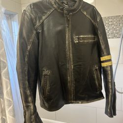 Real Leather Motorcycle Jacket With Armor