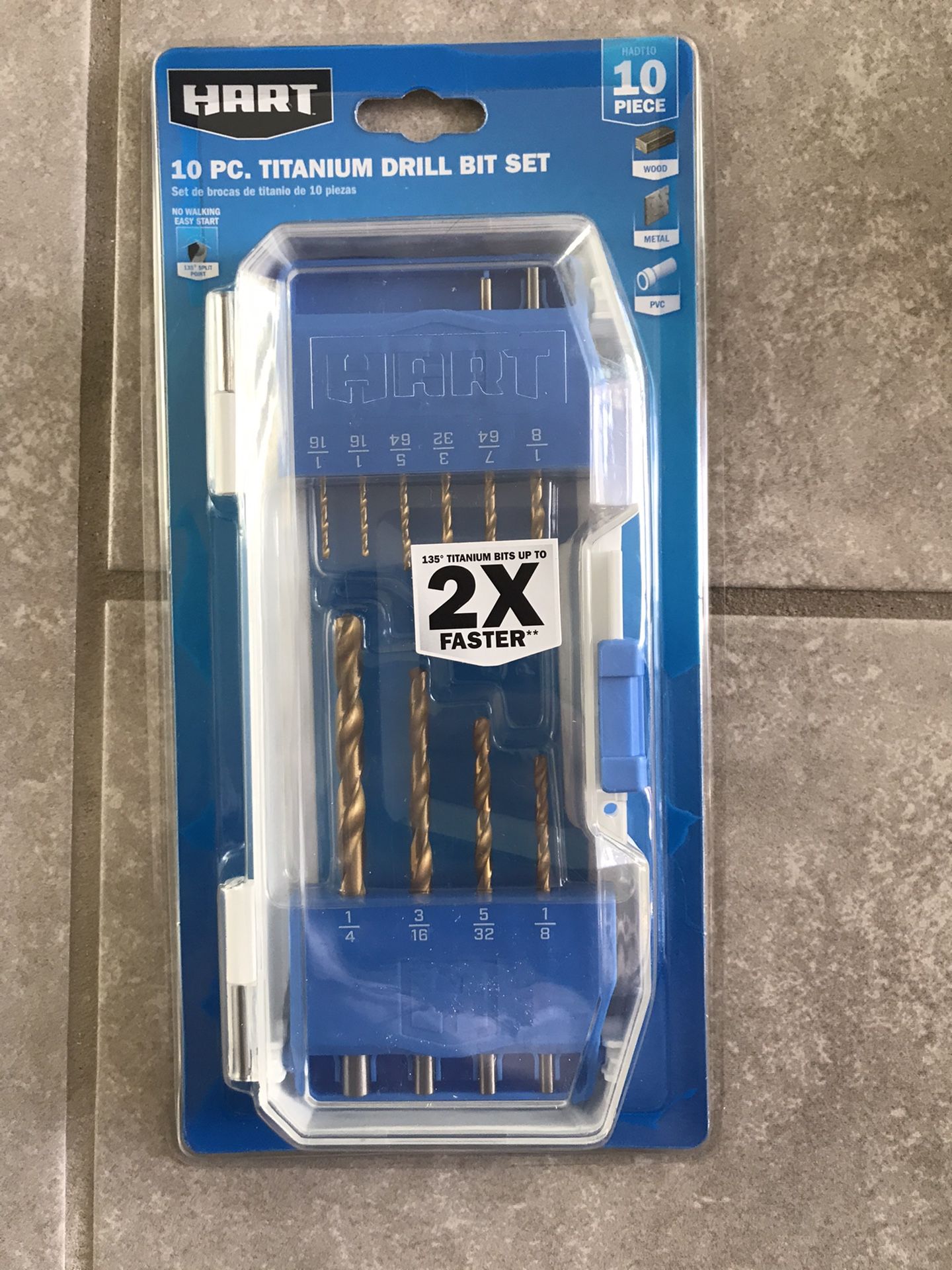 10pc Titanium Drill Set