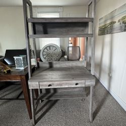 Modern Desk with Shelves – Great Condition