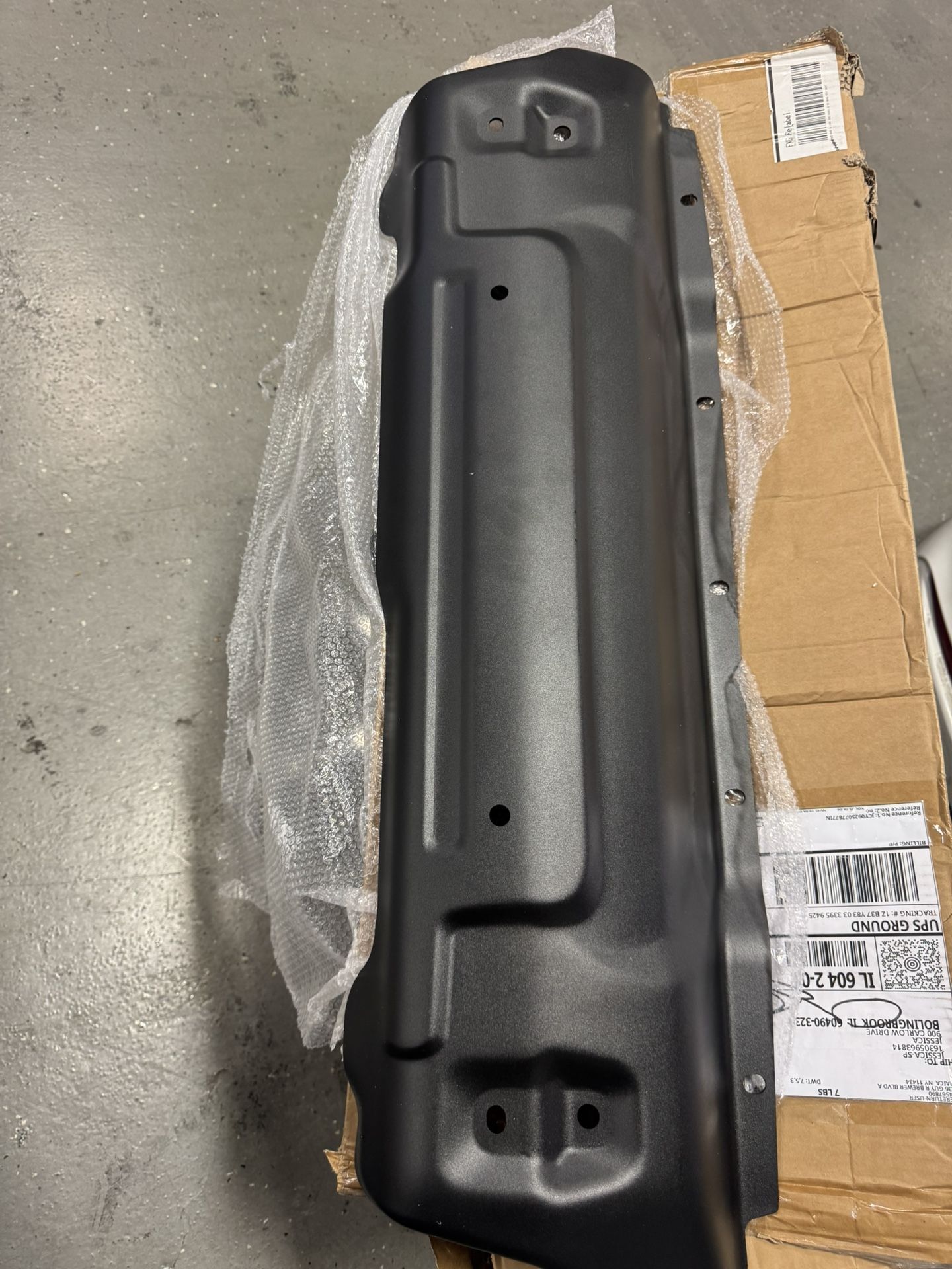 For 18-25 Jeep Wrangler Gladiator Black Front Steel Skid Plate 68293984AB