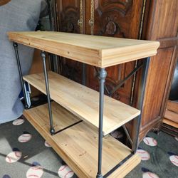 WOODEN Console Table w/ METAL Frame