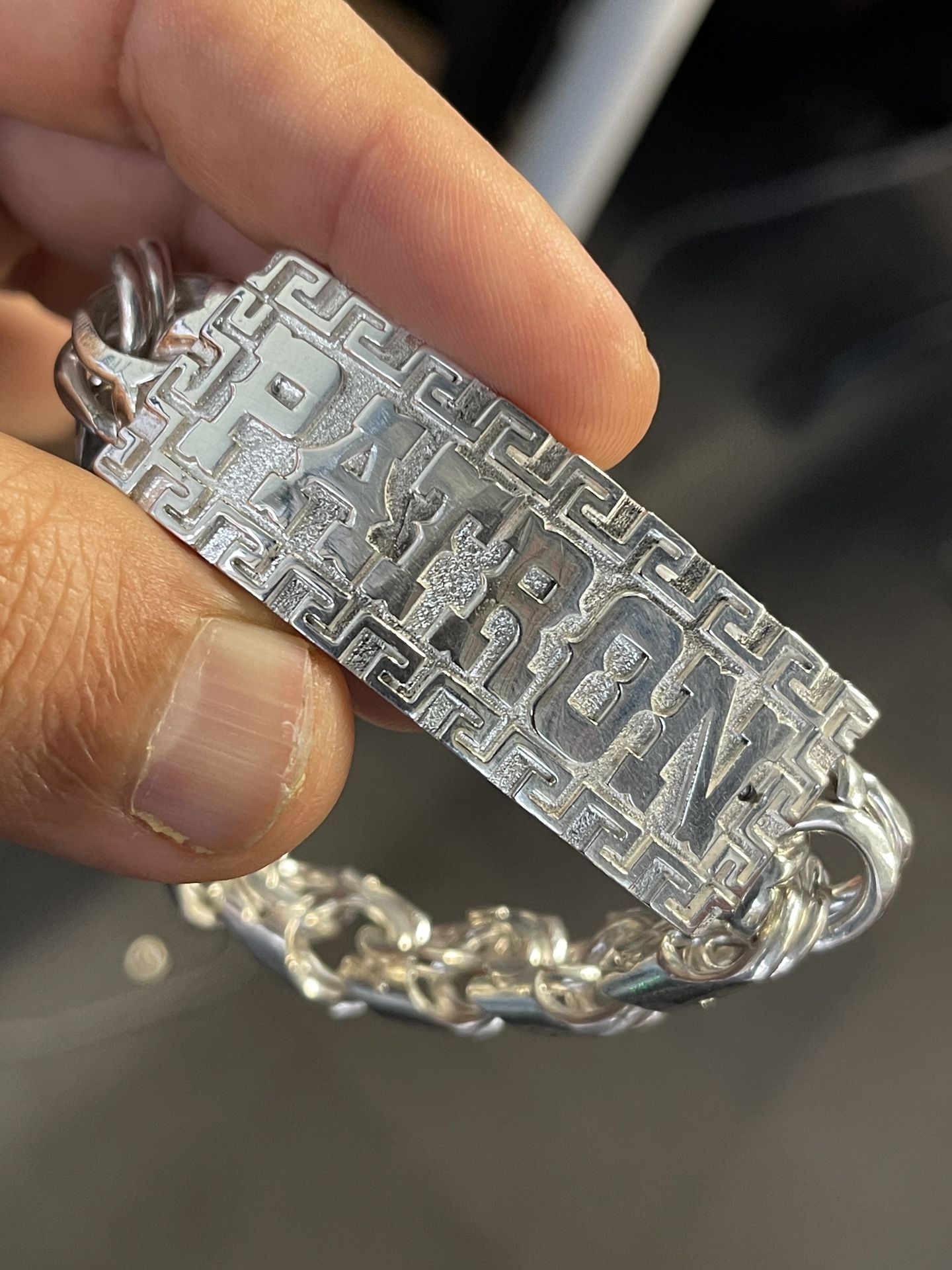 Silver chino link online bracelet