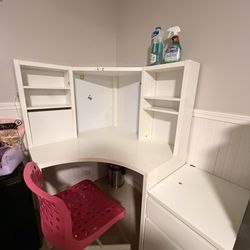 Large White Desk set