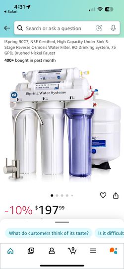 iSpring RCC7 Drinking System (in Original Box)