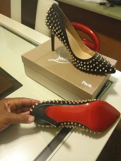 Black Gold Spike Red Bottoms