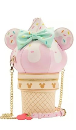 Loungefly Stitch Shoppe Disney Minnie Soft Serve Ice Cream Crossbody Bag