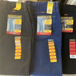 New Mens Rustler Jeans Size 42x30