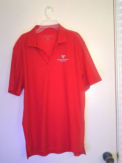 Short Par 4 Red Golf Polo Shirt