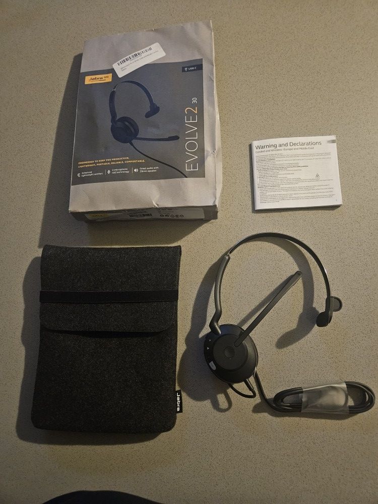Jabra Evolve2 30 UC Mono USB-C Wired Headset