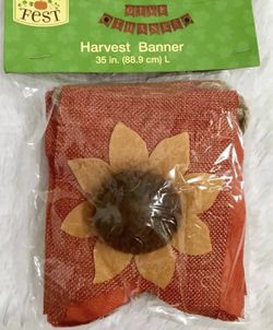 Give Thanks Burlap Banner, Brand NEW! Porch Pickup or Can Ship!