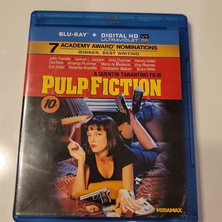 $5 BLU RAY MOVIE. PULP FICTION. BLU RAY ONLY. NO DIGITAL. $5 OR TRADE FOR A MOVIE TITLE I DO NOT ALREADY OWN.