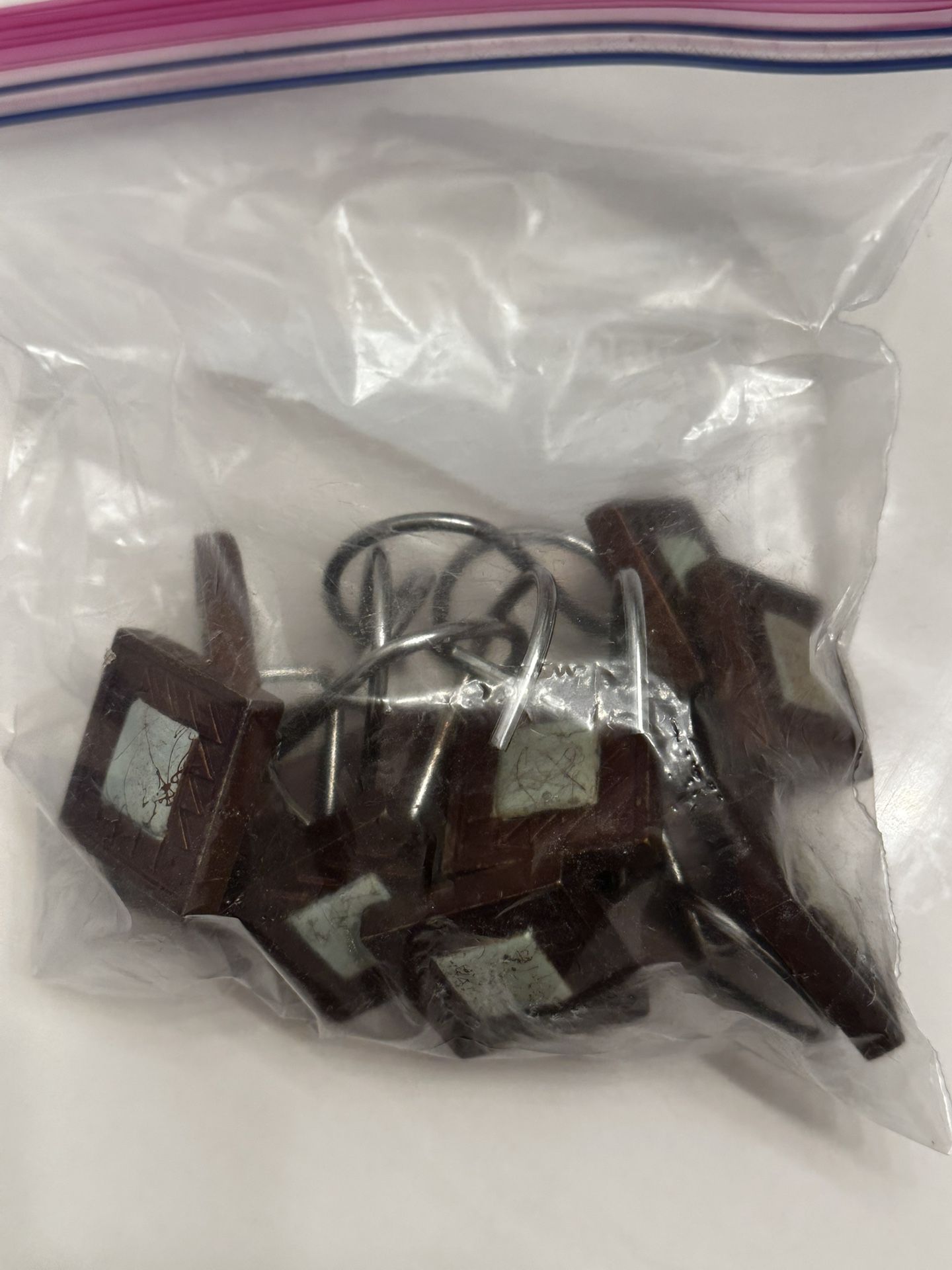 3 sets of Shower Curtain Hooks