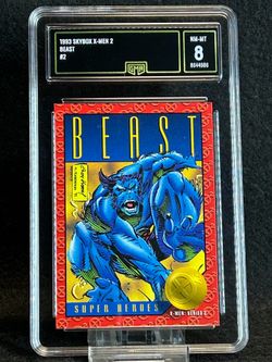 1993 Skybox X-Men II 💥 Beast 💥 GMA 8 NM-MT 💎 - Super Hereos