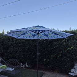 9"ft market umbrella patio color: printed base not included