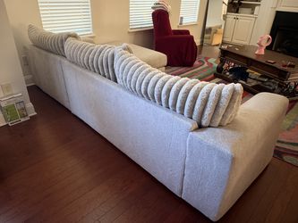 Light grey plush couch
