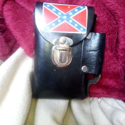 Cigarette Case Black Leather 