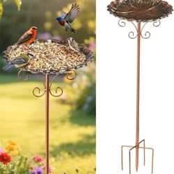 Set of 2 Bird Feeders Station Tray