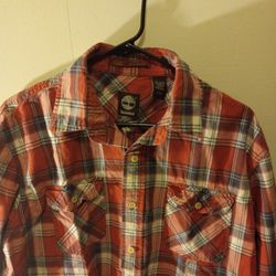 100 Percent COTTON TIMBERLAND MEN'S BUTTON UP
