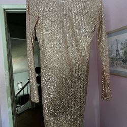 Gold Dress & 5 Pc Face Brush Set