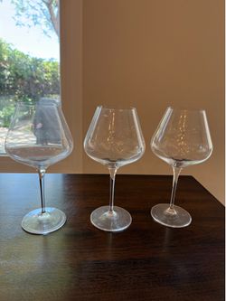 Red wine glasses