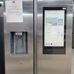 APPLIANCES - SAMSUNG FAMILY HUB 21.5 cu. ft. Smart Side by Side Refrigerator