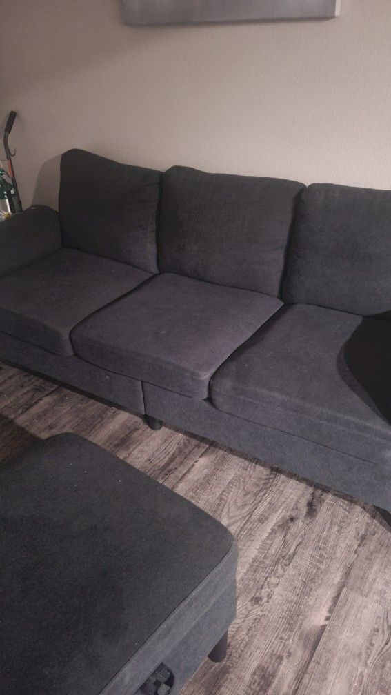 Small Room/Apartment Couch and Ottoman w/storage