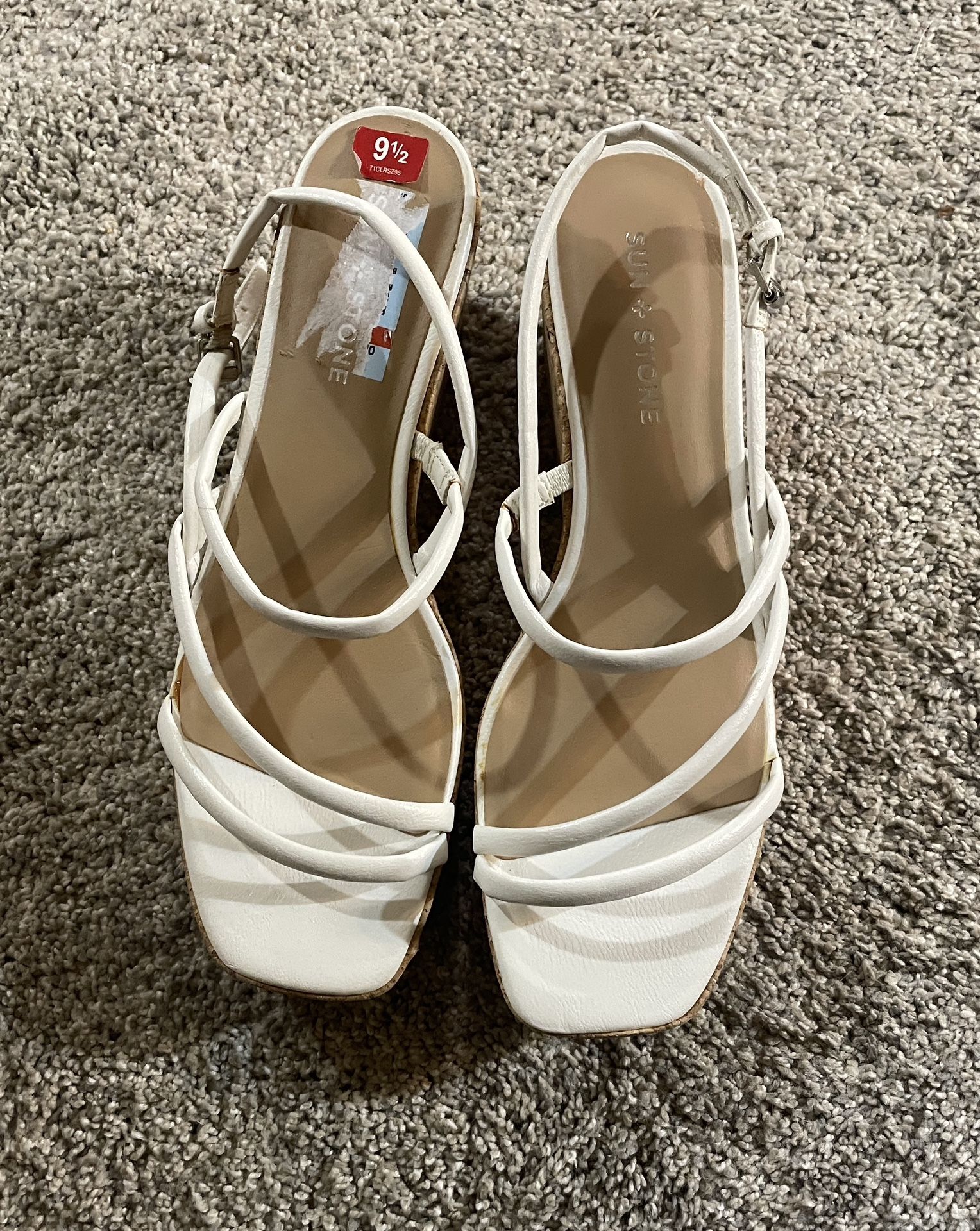 New White Sandal Wedges