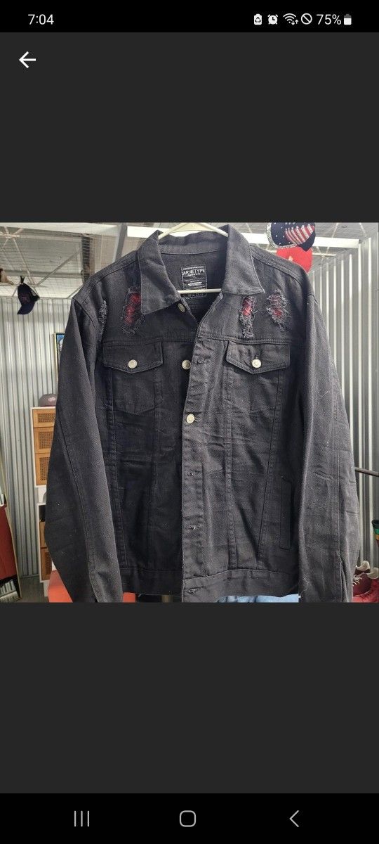 Ripped Black Jacket
