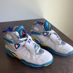 Air Jordan 8 Retro, White Aqua