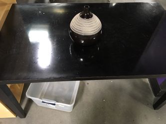 Black dining table