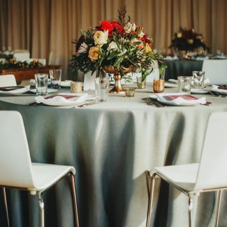 120” Round Celery Faux Burlap Heavyweight Table Cloth (25 Available)
