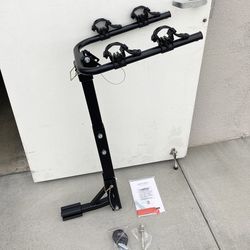 (NEW) $55 Tilt Folding 2-Bike Hitch Mount Rack Bicycle Carrier for 2” Hitch w/ Straps 70 lbs Max 