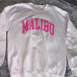White malibu crewneck 