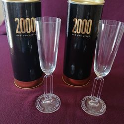 Riedel (Austria) 2000 Millennium Crystal Champagne Flutes