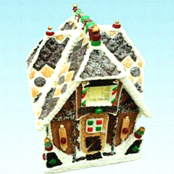 Vintage Large Ceramic Resin Decorative Gingerbread House 12"X 10"X 9" Very Nice, HIGH QUALITY and Excellent Condition!