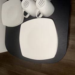 White Plate Set 16 pieces