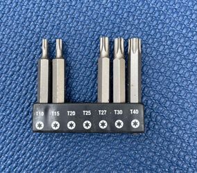 Torx Bit Set T10–T40 (5/7 Bits Present, T25 & T27 Missing)”